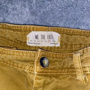 Wide leg free people mustard pant